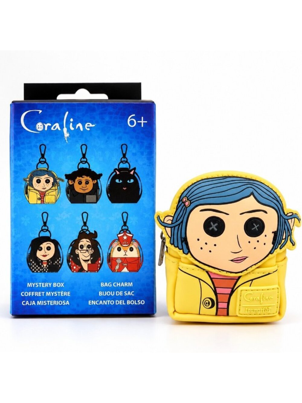 Loungefly Coraline Yellow Raincoat Mystery Box Bag Charm New Open Box